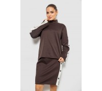 Костюм женский классический, цвет коричневый, 257R322-1