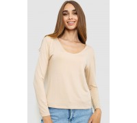 Тонкий женский лонгслив, цвет бежевый, 186R128