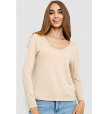 Тонкий жіночий лонгслів, колір бежевий, 186R128