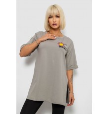 Футболка женская с принтом, цвет серый, 244R1031-5