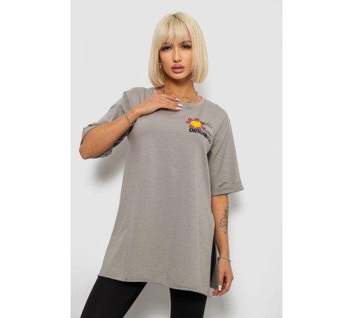Футболка женская с принтом, цвет серый, 244R1031-5