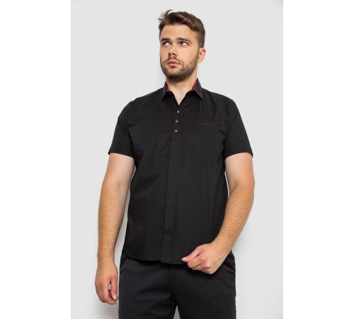 Сорочка чоловіча, колір чорний, 214R7326-1