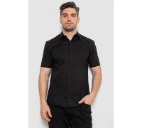 Сорочка чоловіча однотонна, колір чорний, 214R7117