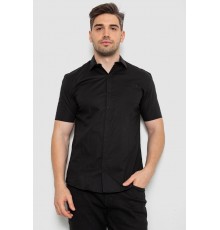 Сорочка чоловіча однотонна, колір чорний, 214R7117