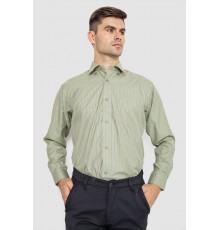 Рубашка мужская в полоску, цвет оливковый, 244R332