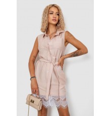 Сукня на ґудзиках, колір бежевий, 102R388