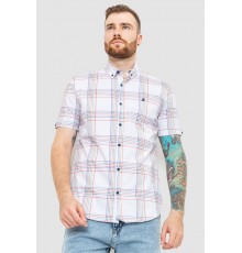 Сорочка чоловіча в клітку, колір молочний, 214R244564