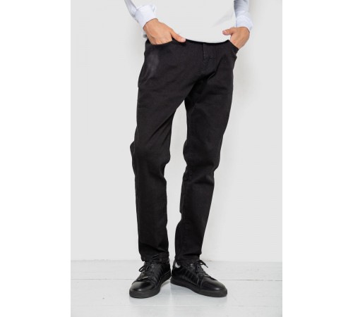 Джинси чоловічі середньої посадки, колір чорний, 244R8348