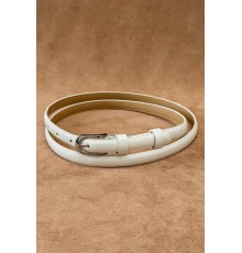 Ремінь жіночий лаковий, колір білий, 196R1010W31