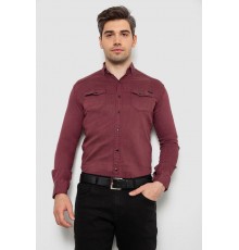 Сорочка чоловіча однотонна, колір бордовий, 214R16176