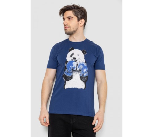 Футболка чоловіча з принтом, колір синій, 244R5996