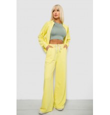 Спортивний костюм жіночий однотонний, колір жовтий, 244R1074AG