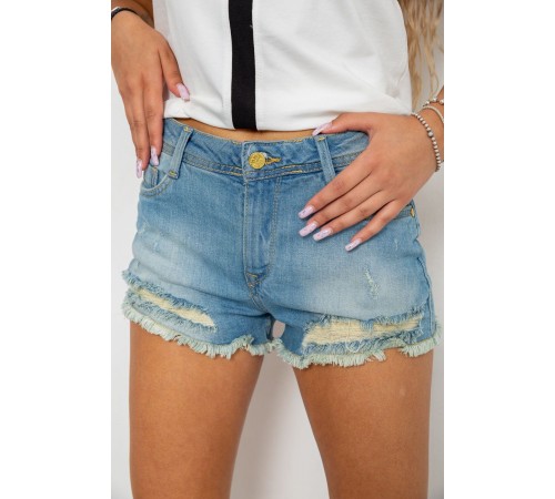 Шорти жіночі джинсові, колір блакитний, 244R262