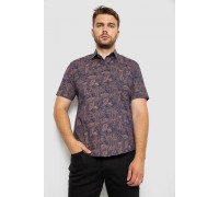 Сорочка чоловіча з принтом, колір темно-синій, 214R7331