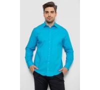 Рубашка мужская однотонная, цвет голубой, 214R7466