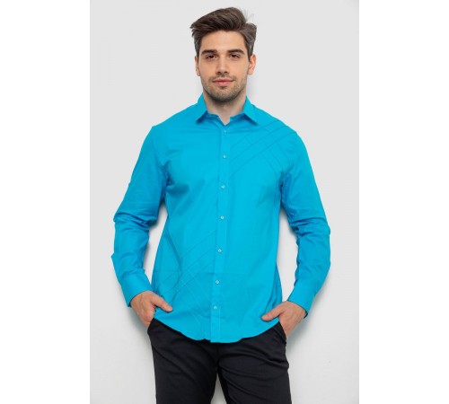 Сорочка чоловіча однотонна, колір блакитний, 214R7466