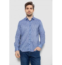 Чоловіча сорочка з принтом, колір блакитний, 186R6917-7 Чоловіча сорочка з принтом, колір блакитний, 186R6917-7