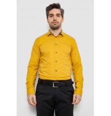 Сорочка чоловіча однотонна, колір гірчичний, 186R2072