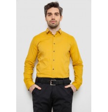 Сорочка чоловіча однотонна, колір гірчичний, 186R2066