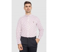 Рубашка мужская повседневная, цвет молочно-красный, 247R404