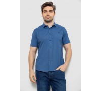 Мужская рубашка однотонная с принтом, цвет синий, 186R6917-5