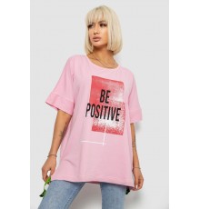 Футболка женская с принтом, цвет розовый, 244R4011