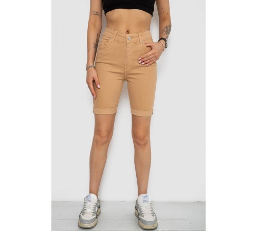 Шорти джинсові жіночі, колір бежевий, 182R1700