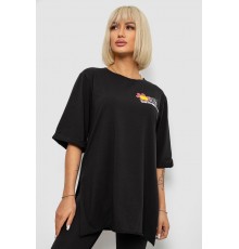 Футболка женская с принтом, цвет черный, 244R1031-5