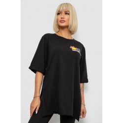 Футболка женская с принтом, цвет черный, 244R1031-5