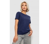 Футболка женская однотонная, цвет синий, 204R3333