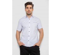 Сорочка чоловіча з принтом, колір біло-синій, 214R7332