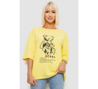 Футболка жіноча з принтом, колір жовтий, 244R2029-5