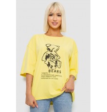 Футболка жіноча з принтом, колір жовтий, 244R2029-5