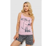 Пижама женская с принтом, цвет розовый, 243R9637