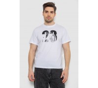 Футболка чоловіча з принтом, колір білий, 241R1906