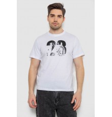 Футболка чоловіча з принтом, колір білий, 241R1906