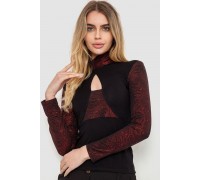 Гольф женский нарядный, цвет черно-красный, 186R107-1