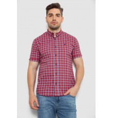 Сорочка чоловіча в клітку, колір червоний, 214R2445-6