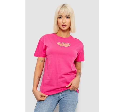 Футболка женская с принтом, цвет розовый, 244R2802