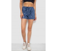 Шорты женские с принтом, цвет джинс, 238R7164-1