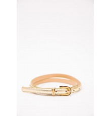 Жіночий ремінь з еко-шкіри золотистого кольору 196RL1510W52