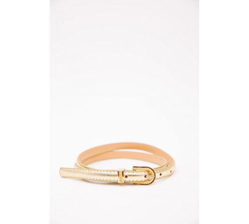 Жіночий ремінь з еко-шкіри золотистого кольору 196RL1510W52