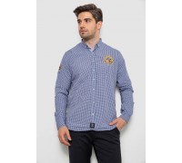 Сорочка чоловіча в клітинку, колір синій, 214R9030