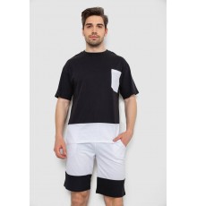 Костюм чоловічий повсякденний, колір чорно-білий, 238R1533