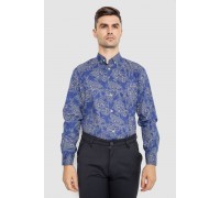 Сорочка чоловіча з принтом, колір синій, 247R115