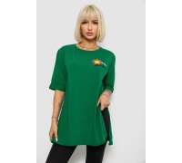 Футболка женская с принтом, цвет темно-зеленый, 244R1031-5