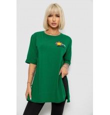 Футболка женская с принтом, цвет темно-зеленый, 244R1031-5