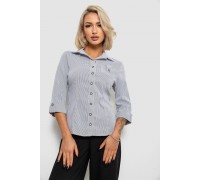 Рубашка классическая в полоску, цвет серо-белый, 230R645-1