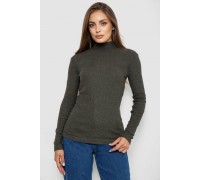 Гольф женский однотонный в рубчик, цвет хаки, 238R803