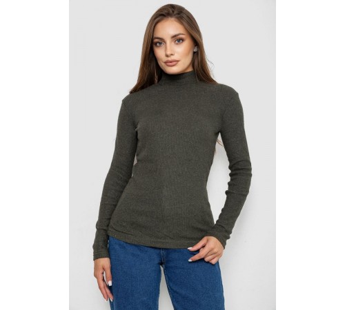 Гольф женский однотонный в рубчик, цвет хаки, 238R803